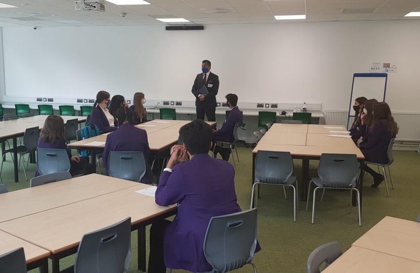 Gagan Mohindra MP with student journalists