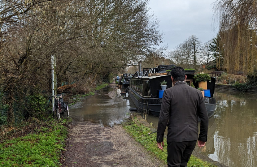 Gagan inspects flooding