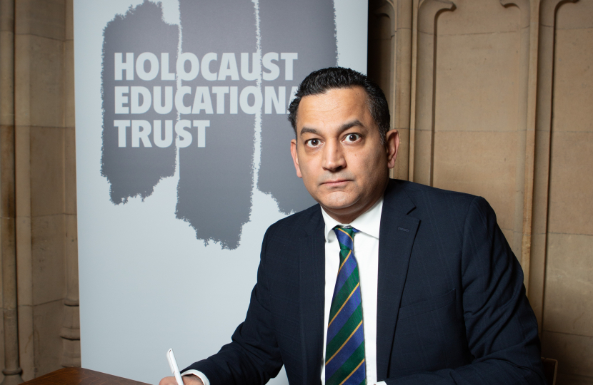 Gagan signs Holocaust Educational Trust Book of Commitment