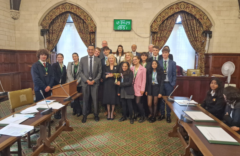 Gagan and the Deputy Speaker of the House with the winners