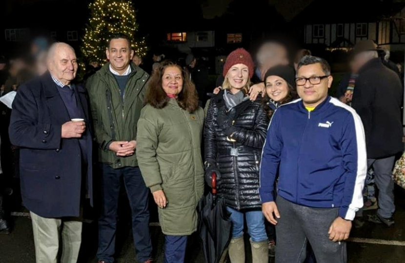 Gagan with Eastbury residents 