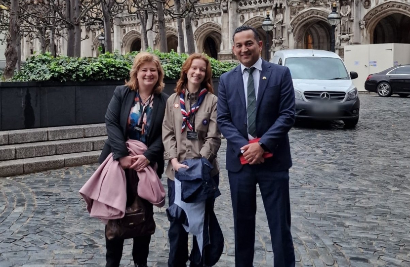 Emily and her mum Claire in Parliament 