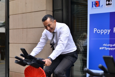 Gagan Mohindra in a bike