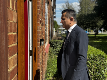 Gagan knocking on doors