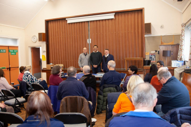 Gagan Speaking to local residents