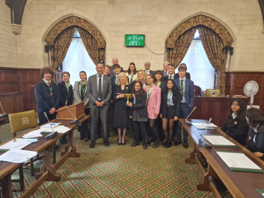 Gagan and the Deputy Speaker of the House with the winners