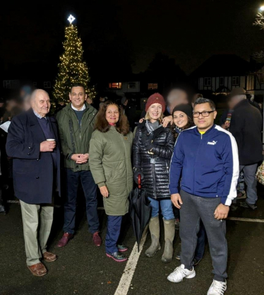 Gagan with Eastbury residents 