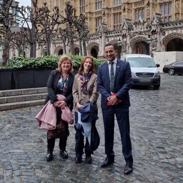 Emily and her mum Claire in Parliament 